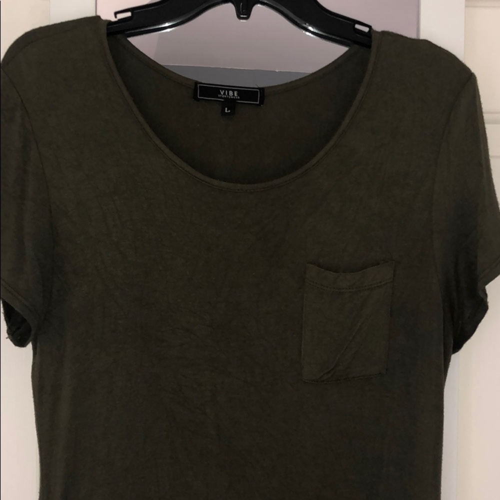 Olive green tight fitting dress